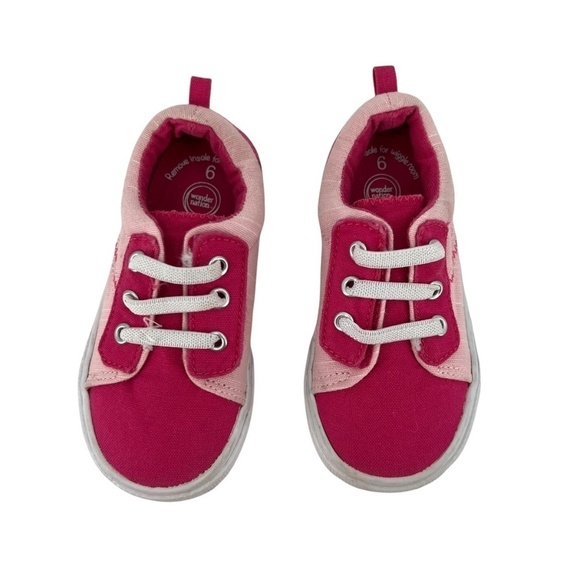 Wonder Nation Pink Hook And Loop Sneakers Size 6 Baby Girl - Picture 1 of 10